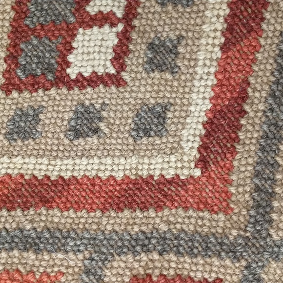 Four Carpet Woven Vintage Pillow Cases Coordinating Set Natural Fiber Zip Casing - Picture 16 of 16